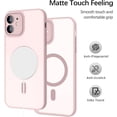 thumbnail image 4 of AIR-iPhone 12 Case Compatible with MagSafe, Phone Case iPhone 12 Magnetic Slim Thin Translucent Matte Back Shockproof Anti-Yellow Protective Cover Case for iPhone 12 Pink, 4 of 4