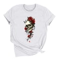 thumbnail image 4 of Drses ‌‌Women's Dia De Los Muertos T-Shirt - Sugar Skull & Skeleton Graphic Short Sleeve Tee for Day of The Dead (Sizes S - 2XL), 4 of 6