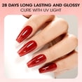 thumbnail image 4 of Gellen Glitter Gel Nail Polish, 18ml Hot Red Gel Polish No Wipe Soak off Long Lasting Glossy UV Gel for Salon Manicure Nail Art, Gifts for Women Girls, 4 of 8