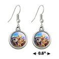 thumbnail image 4 of No Dogs on Beach Selfie Golden Retriever Westie Pug Novelty Dangling Drop Charm Earrings, 4 of 5