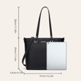 thumbnail image 2 of Fashion Women Tote Bag With Long Shoulder Strap Veganic Leather Material Office Lady Commuter Handbag High Capacity Fits Up to Laptop 12", 2 of 7