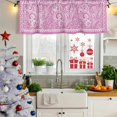 thumbnail image 5 of Valentine's Day Curtain Valances for Windows, Kitchen Valance Window Treatments Panel 2 Pack, Pink Love Rustic Retro Abstract Art Rod Pocket Short Curtains for Bathroom Bedroom 42 x 12 Inch, 5 of 8