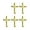 Gold-color Narrow face, variant on HONCLL 5pcs Alloy Crucifix Shaped Brooch Pin Metal Badge for Christian Faith Expression