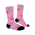 thumbnail image 4 of 5 Pair Baseball Funny Socks Christmas Santa Novelty Casual Crew Socks Women Men Christmas Socks Cute Crazy Design Socks Novelty Gift For Women Men 1 Pairs 2 Size Socks Stocking(Pink,34cm), 4 of 7