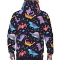 thumbnail image 7 of Lsque Cartoon Dinosaur Pattern Casual Men's Hoodie,Hooded Sweatshirt with Kangaroo Pocket,Pullover Hoodie-Medium, 7 of 7