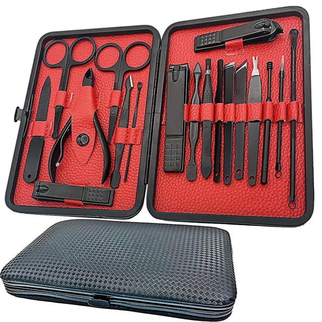 Juego de manicura, juego de cuidado de uñas de acero inoxidable, cortauñas encarnadas profesional, herramienta de aseo, kit de pedicura y cortaúñas para dedos de los pies, tijeras para uñas grues