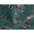 thumbnail image 3 of Ambesonne Vintage Quilted Coverlet 3 Pcs, Flowers Butterflies Minimal, Queen Size, Dark Fuchsia and Tan, 3 of 4