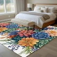 thumbnail image 4 of 8x10 Area Rugs for Living Room, Colorful Summer Succulents Non Slip Area Rugs for Kitchen Bedroom Entryway, Spring Floral Watercolor Washable Carpet Runner Rug Floor Mats for Bedroom Home Decor, 4 of 9