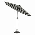 thumbnail image 4 of Island Umbrella Mirage II Fiesta 9-ft Octagon Market Umbrella with Solar LED Tube Lights - Black and Light Gray, 4 of 8
