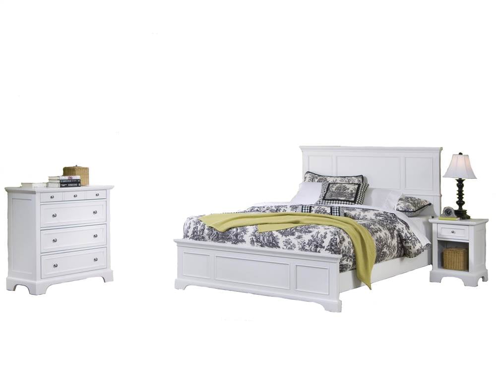 White King Bed, Night Stand, and Chest