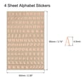 thumbnail image 2 of Letter Resin Stickers 4 Sheets Mini Alphabet Sticker Glitter Alloy Uppercase Self Adhesive Rose Red 4.5mm High, 2 of 6