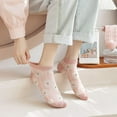 thumbnail image 3 of YooGuoGuo 5/10 Pairs Embroidered Floral Design Socks for Women Girls Combed Cotton Ankle Socks, 3 of 5