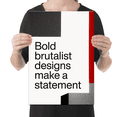 thumbnail image 2 of Bold Brutalist Graphic Wall Art - Modern Decor Enthusiast - 13x19 Poster Print, 2 of 4
