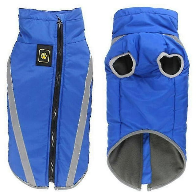 Windproof Waterproof Dog Jacket, Reflective Winter Dog Jacket With Zipper Closure, Pet Cold Weather Warm Jacket, Dog Apparel Clothes For Medium