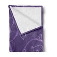 thumbnail image 2 of Romantic Soft Flannel Fleece Throw Blanket, Lavender Colored Adoration Themed Image Hand Drawn Hearts Print, Cozy Plush for Indoor and Outdoor Use, 50" x 60", Eggplant Purple, by Ambesonne, 2 of 5