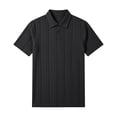 thumbnail image 5 of Short Sleeve Polo Shirts for Men Summer Casual Lightweight Textured Knit Plain Work Shirts Golf Shirt, 5 of 5