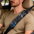 thumbnail image 5 of Xixirimido Breathable Car Seat Cover Set of 5 PU Leather Front Seats with Seat Belt & Console Covers Universal Fit Automotive Accessories, American Flag & Wolves, 5 of 8