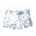 thumbnail image 4 of Tittly Lounge Shorts Women Flowy Shorts for Women Women's Sequins Shorts Elastic Waist Sparkly Straight Leg Shorts Glitter Shorts Hot Pants Sequin Shorts for Women Womens Shorts White S, 4 of 7
