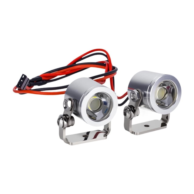 HILABEE 2 Pieces RC Car LED Lights Kit LED Spotlights for TRX4 Defender Modification Silver