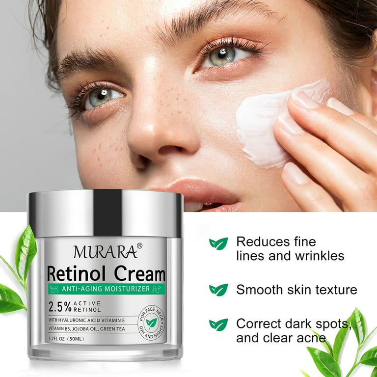 Retinol Face by SEFUDUN - Face Moisturizer with 2.5% Retinol and Hyaluronic Acid, & Night Anti Aging Cream for All Skin Types, 1.7 fl.oz - Walmart.com