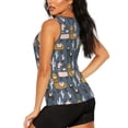 thumbnail image 3 of Fotbe Llama and Cactus Womens Loose Fit Casual Flowy Slim-Fit Tank Tops Athletic Round Neck Trendy Sleeveless Summer Tops for Gym and Yoga-XX-Large, 3 of 7