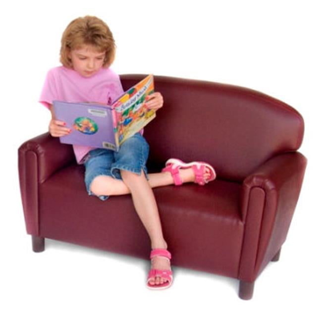Brand New World Furniture FSVP100 Brand New World School Age Premium Vinyl Upholstery Sofa Port Burgundy 