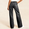 thumbnail image 5 of LWavelet Womens High Waisted Flared Jeans Daily Casual Denim Pants Black M, 5 of 5