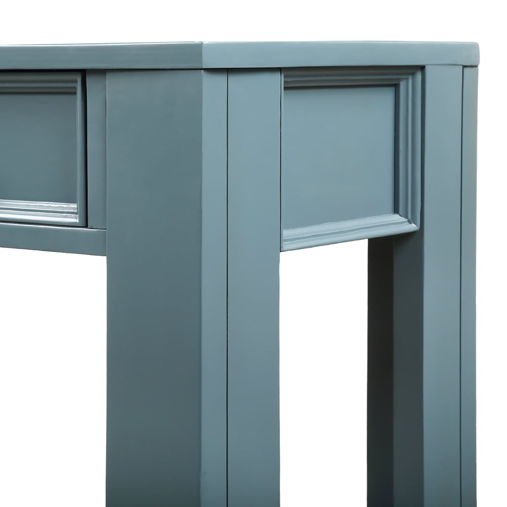 Lowestbest 64" Console Table for Entryway, Modern Sofa Table with Storage Drawer, Bottom Shelf Entryway Table for Hallway, Dark Blue Lowestbest 64" Console Table for Entryway, Modern Sofa Table with Storage Drawer, Bottom Shelf Entryway Table for Hallway, Dark Blue