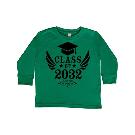 

Inktastic Class of 2032 with Graduation Cap and Wings Gift Toddler Boy or Toddler Girl Long Sleeve T-Shirt