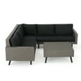 thumbnail image 2 of Tonga Outdoor Wicker Sofa Set with Dark Grey Water Resistant Cushions, Mixed Black, 2 of 6
