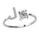 thumbnail image 2 of Guardurnaity Anillo abierto con letras mayúsculas, anillos de compromiso para mujer, joyería ornamental de viaje para interiores y exteriores, Type1 NO1, 2 of 5