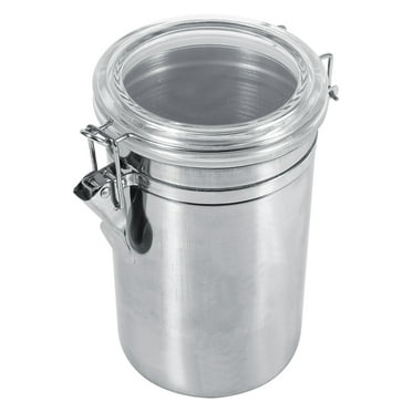 Airtight Stainless Steel Kitchen Food Storage Container with Clear Lid and Sturdy Locking Clamp (XL)