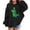 Black, variant on Cute Christmas Hoodies For Toddler Girls Dinosaur Print With Pocket Long Sleeve Casual Pullover Sweatshirt for Kids Size 2-3T