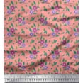 thumbnail image 1 of Soimoi Viscose Chiffon Fabric Leaves & Periwinkle Floral Decor Fabric Printed Yard 42 Inch Wide, 1 of 3