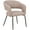 Taupe Leather, variant on LeisureMod Dining Chair Upholstered in Velvet with Open Curved Backrest and Powder-Coated Iron Legs for Modern Home, Kitchen, Offices Gavin Collection in Light Brown Velvet