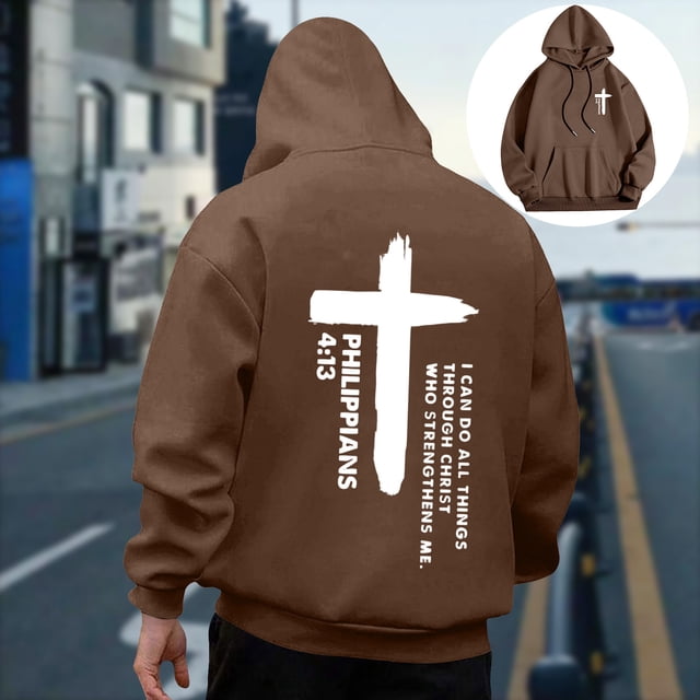Sudadera con capucha para hombre, informal, a la moda, con estampado, de manga larga, con bolsillo, de poliéster
