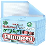 Chucks Pad Disposable Underpads 17x24 | [100 Pack] Incontinence Chux Pads Absorbent 2g SAP Fluff Protective Bed & Pee Pads for Babies, Kids, Adults & Elderly | Puppy Pads Large for Training Leak Proof