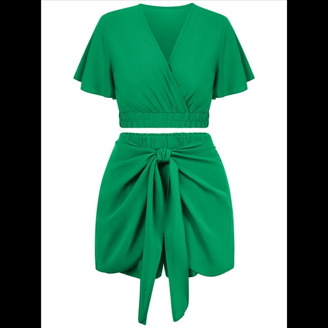 Conjunto Top y Shorts Verde L