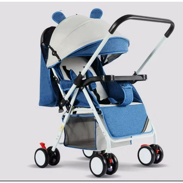 Carriola Para Bebé Industech De Bastón Plegable Color Azul