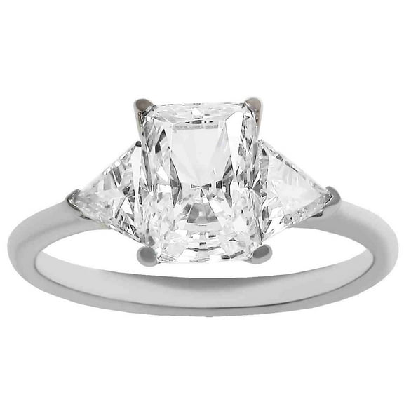 Vintage Style Emerald-Cut CZ 3 Stone Engagement Anniversary Ring (7)