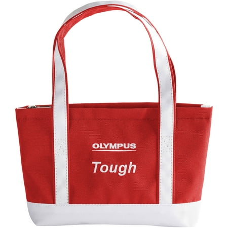 Olympus Mini Beach Bag Tough Digital Camera Case / Tote Bag (Red/White)
