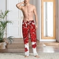 thumbnail image 2 of Pofeuu Red Maple Leaf Print Men's Pajama Pants, Soft Lounge Pajama Pants with big pockets for Men Plaid Pj Bottoms-Large, 2 of 6