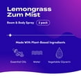 thumbnail image 2 of Zum Mist Room and Body Spray - Lemongrass - 4 fl oz (2 Pack) by Indigo Wild, 2 of 7