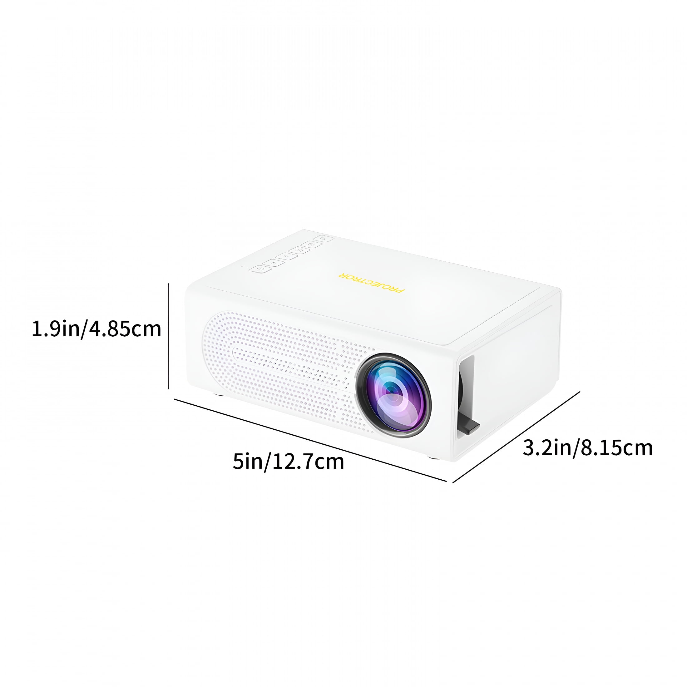 GJX 2026 New Portable Mini Led Projector – 1080P Hd Decoding,24-100 Inch Projection,Hd Display Interface/Usb/Audio Connectivity,Built-In Speaker,30,000