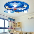 thumbnail image 2 of Autrinix Space Theme Ceiling Light, Blue Starry Sky Lamp With 8 LED Bulbs, 3000-6500K Color Temperature For Bedrooms & Playrooms, 2 of 11