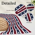 thumbnail image 3 of Blue Star Red Striped Body Pillow Cover 20 x 54 Inch Decorative Pillow Cover Independence Day Stripes Lumbar Pillowcase Seasonal Rectangle Cushion Case for Couch Sofa Bed Living Room, 3 of 9