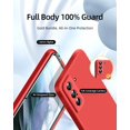 thumbnail image 2 of 3 in 1 for Samsung Galaxy S21 Case, with 2 Pack Screen Protector, with Full Camera Cover Protection，Liquid Silicone Slim Shockproof Protective Phone Case 6.2 inch (Red)……, 2 of 12