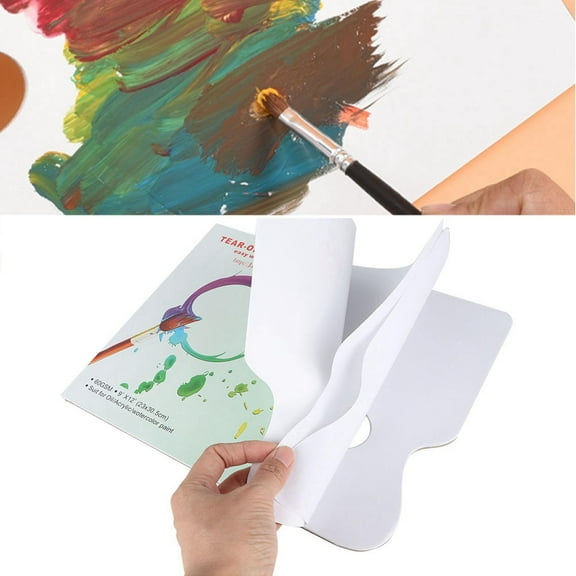 A4 Tear Off Paper Palette 30 Sheets for Watercolor Oil Painting Gouache Artist Supplies