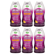 Wellesse Calcium Citrate and Vitamin D3 Liquid by Natures Way - Natural Citrus (16 Fl. oz) Size: 6-Pack