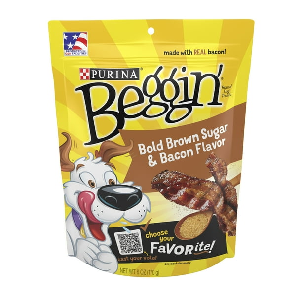 Beggin’ Bold Brown Sugar & Bacon Treats for Dogs, 6 oz Pouch